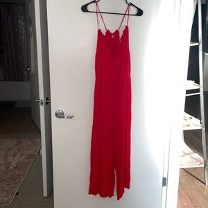 SOLD Red Comfy Jumpsuit